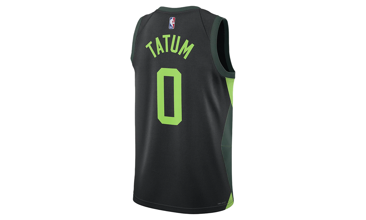 NBA JAYSON TATUM BOSTON CELTICS SWINGMAN JERSEY "Black/Pro Green/Action Green" FQ4335 011