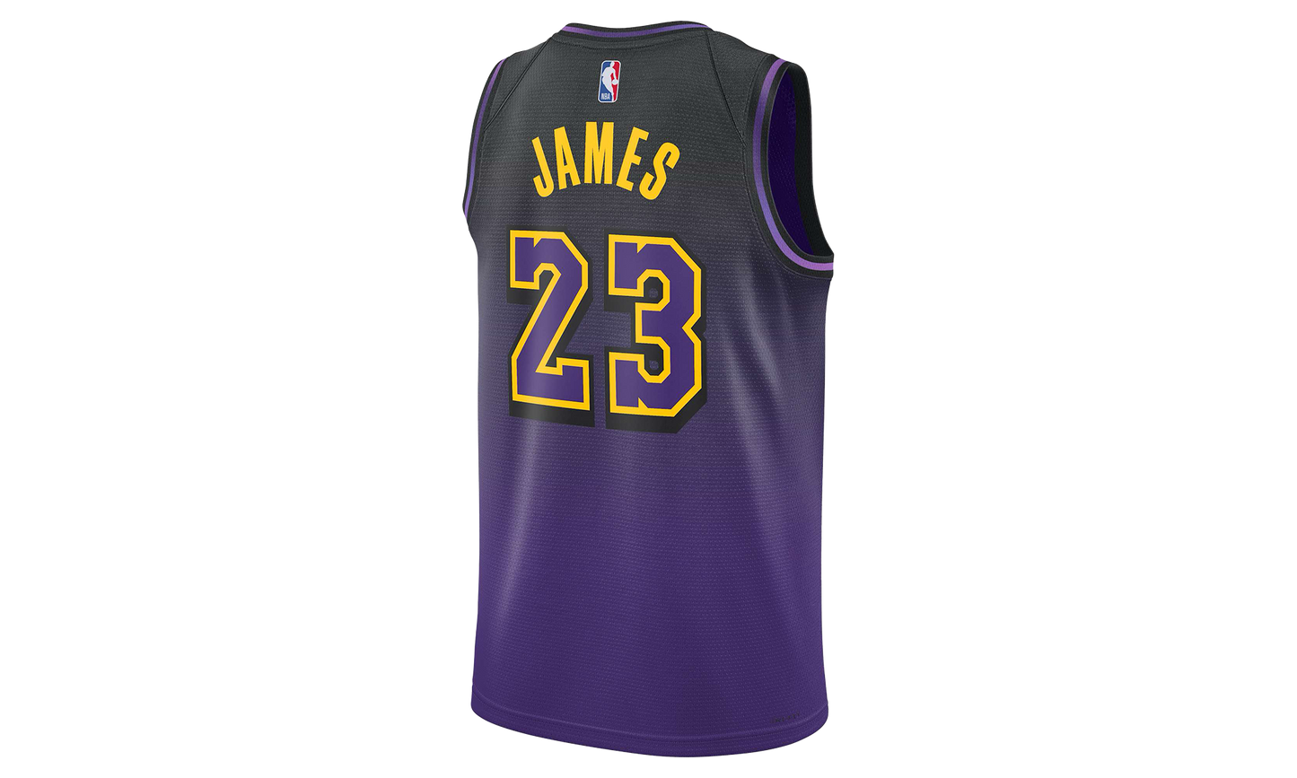 NBA LEBRON JAMES LOS ANGELES LAKERS 2024/25 CITY EDITION SWINGMAN JERSEY "Field Purple" FQ4346 504