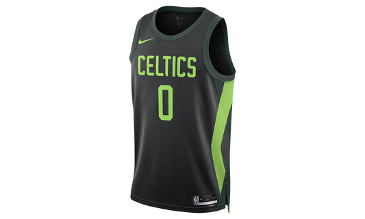NBA JAYSON TATUM BOSTON CELTICS SWINGMAN JERSEY "Black/Pro Green/Action Green" FQ4335 011