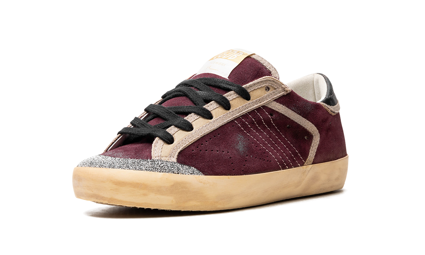 SUPER-STAR PENSTAR SUEDE UPPER CRYSTAL PENSTAR SKATE STAR VINTAGE LEATHER HEEL SIGNATURE FOXING "WINE RED BLACK"
