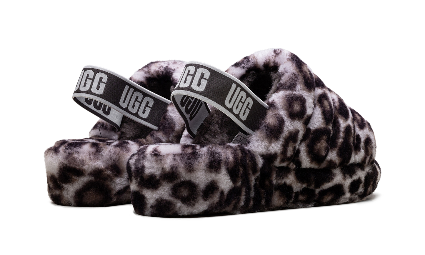 Fluff Yeah Slide WMNS "Panther Print - Stormy Grey" 1120903 SYGR