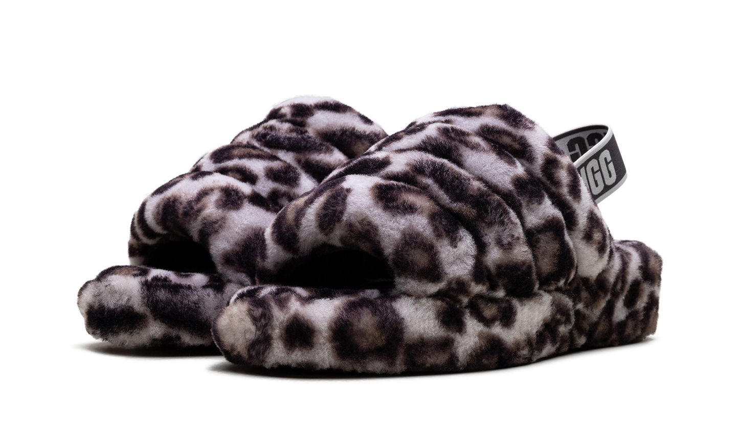Fluff Yeah Slide WMNS "Panther Print - Stormy Grey" 1120903 SYGR