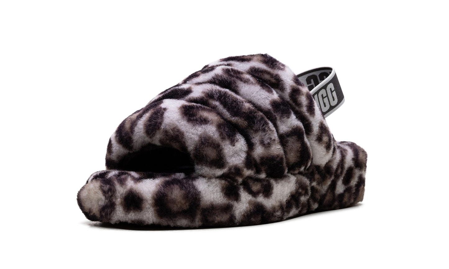 Fluff Yeah Slide WMNS "Panther Print - Stormy Grey" 1120903 SYGR