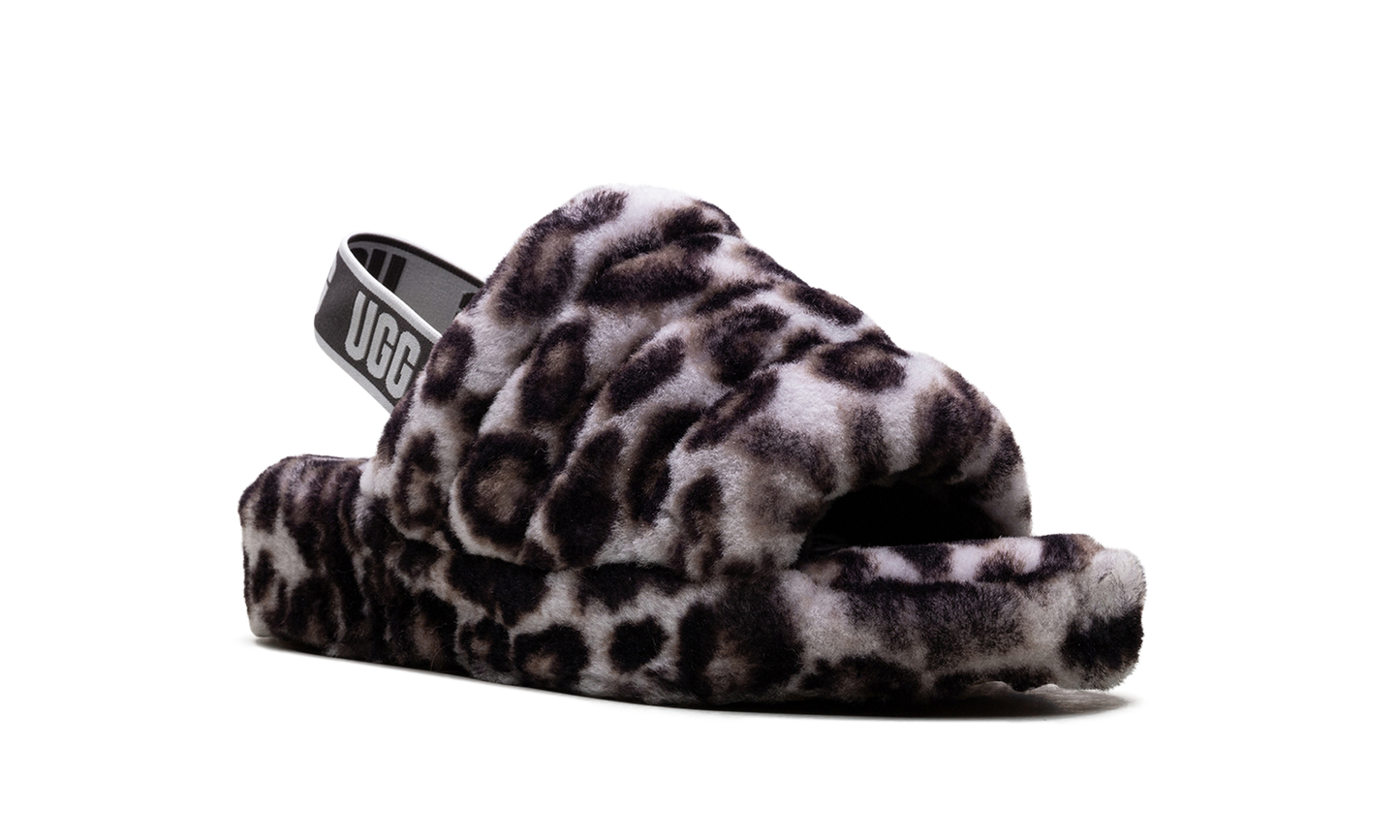 Fluff Yeah Slide WMNS "Panther Print - Stormy Grey" 1120903 SYGR