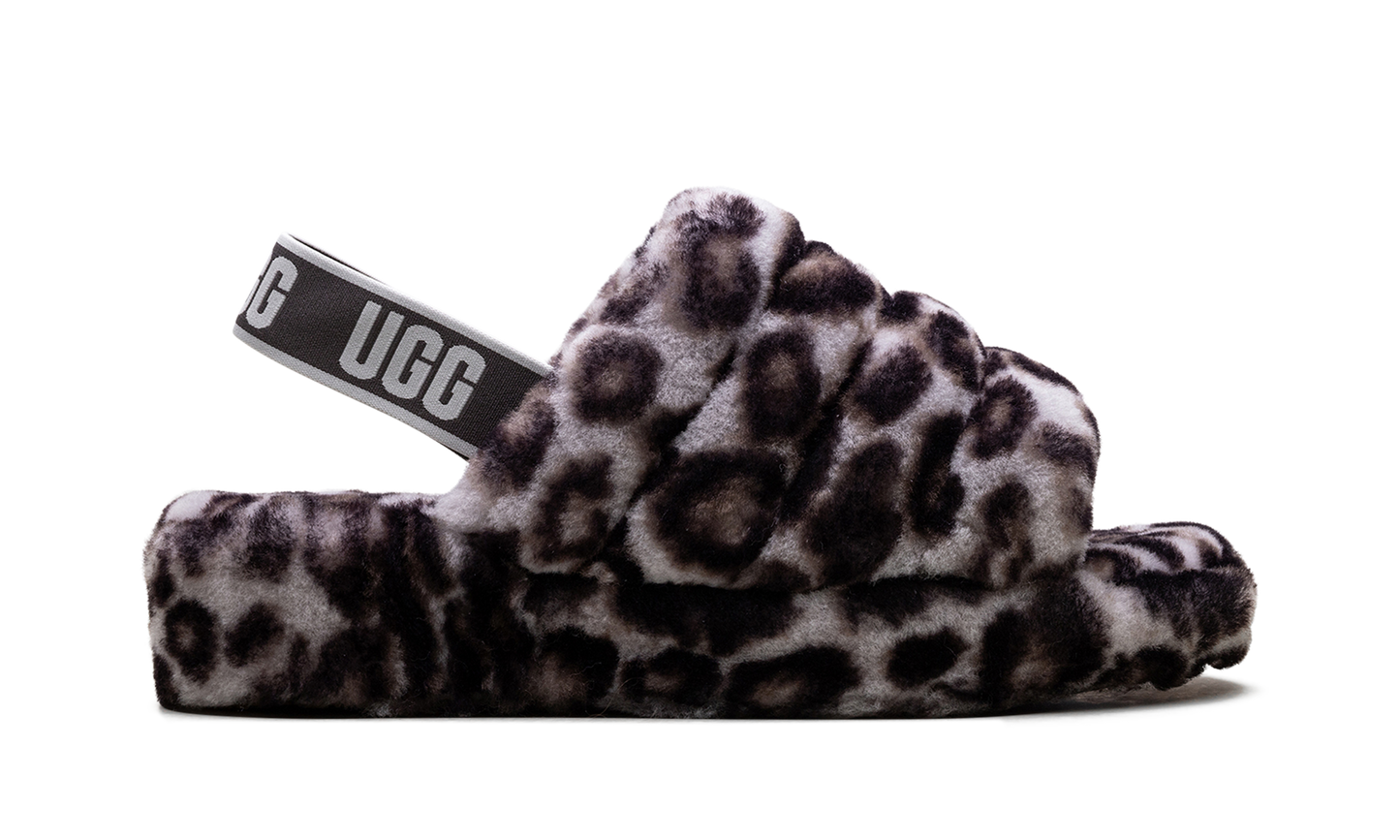 Fluff Yeah Slide WMNS "Panther Print - Stormy Grey" 1120903 SYGR
